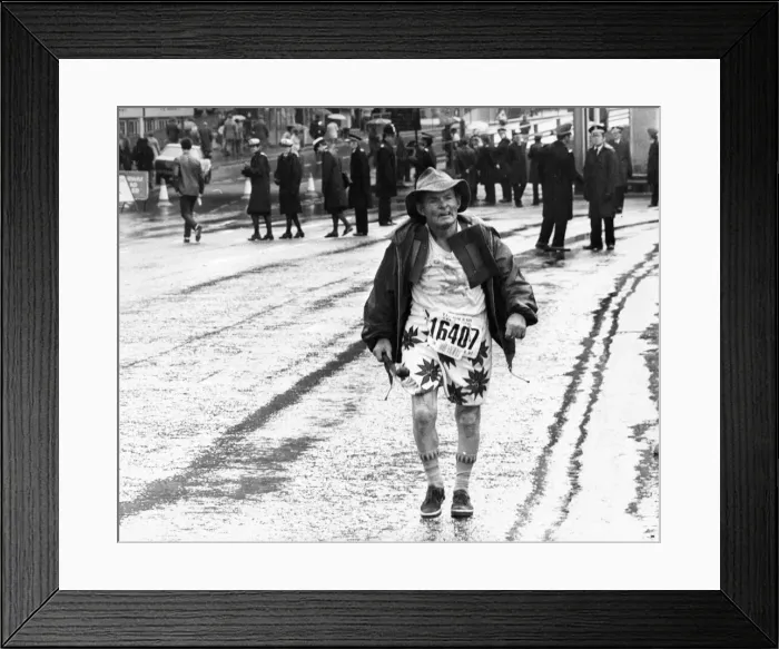 Framed Print : The Great North Run 27 June 1982 - runner Kipper Herring Framed Print : The Great North Run 27 June 1982 - runner Kipper Herring
