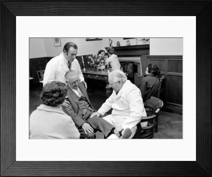 Framed Print : A group of people all suffers from one complaint or another Framed Print : A group of people all suffers from one complaint or another