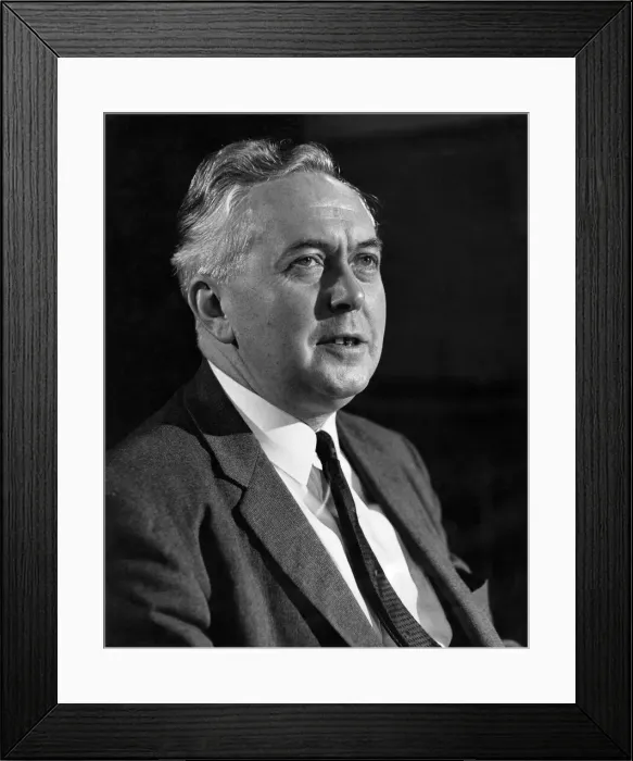 Framed Print : Portrait of Labour Party leader and Prime Minister Harold Wilson, MP for Huyton Framed Print : Portrait of Labour Party leader and Prime Minister Harold Wilson, MP for Huyton