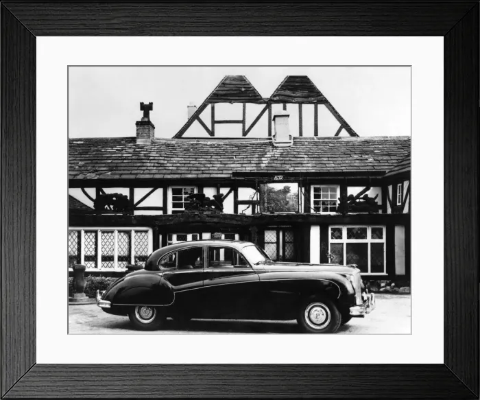 Framed Print : Motor show supplement pictures. The Newest Jaguar the Mark IX