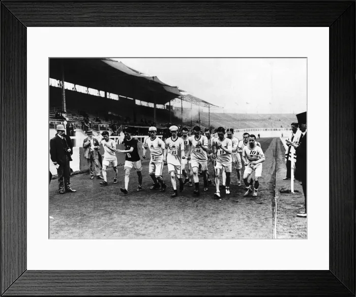 Framed Print : 1908 Olympic Walking Race Dbase MSI Olympics. London. Olympic Games