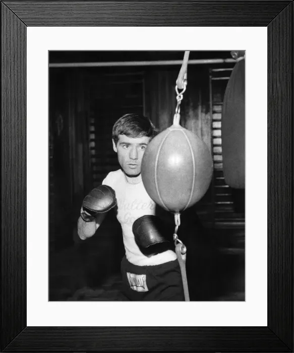 Framed Print : British flyweight boxer Walter McCowan in training for an upcoming fight
