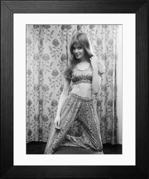 Framed Print : Twenty year old model and actress Madeline Smith who will finish filming shortly on her