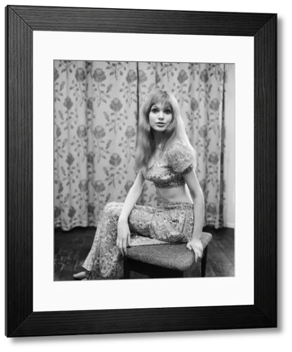 Framed Print : Twenty year old model and actress Madeline Smith who will finish filming shortly on her Framed Print : Twenty year old model and actress Madeline Smith who will finish filming shortly on her