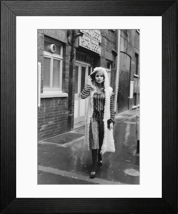 Framed Print : Model and horror film actress Madeline Smith. 17th February 1971 Framed Print : Model and horror film actress Madeline Smith. 17th February 1971
