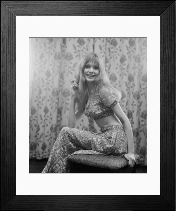 Framed Print : Twenty year old model and actress Madeline Smith who will finish filming shortly on her Framed Print : Twenty year old model and actress Madeline Smith who will finish filming shortly on her