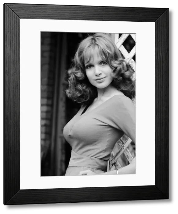 Framed Print : Actress Madeline Smith poses outdoors. 12th September 1976