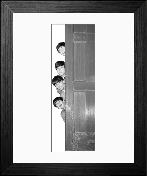 Framed Print : Beatles files 1963 The Beatles pose backstage at The Palladium theatre behind a Framed Print : Beatles files 1963 The Beatles pose backstage at The Palladium theatre behind a