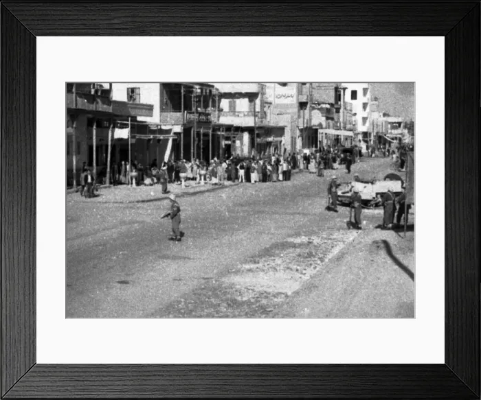 Framed Print : Aftermath of the Ismalia Riots 27th January 1952. The Ismalia Framed Print : Aftermath of the Ismalia Riots 27th January 1952. The Ismalia