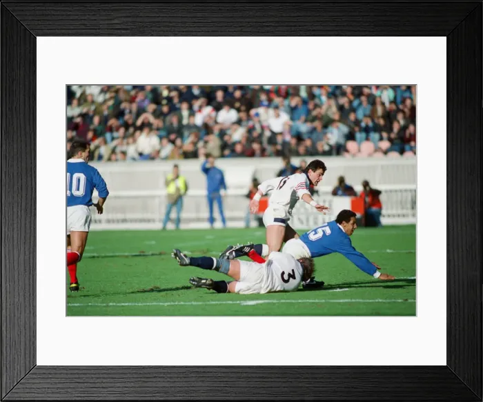 Framed Print : Rugby World Cup 1991. Parc des Princes, Paris France 10 v England 19 Framed Print : Rugby World Cup 1991. Parc des Princes, Paris France 10 v England 19