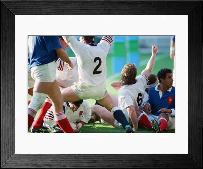 Framed Print : Rugby World Cup 1991. Parc des Princes, Paris France 10 v England 19