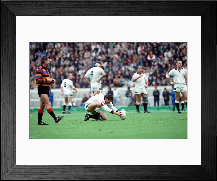 Framed Print : Rugby World Cup 1991. Parc des Princes, Paris France 10 v England 19 Framed Print : Rugby World Cup 1991. Parc des Princes, Paris France 10 v England 19