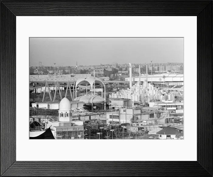 Framed Print : Construction continues on the site of the 1964 New York Worlds Fair Framed Print : Construction continues on the site of the 1964 New York Worlds Fair