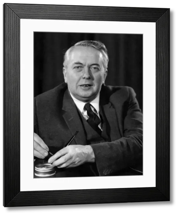 Framed Print : Portrait of Labour Party leader Harold Wilson, MP for Huyton Framed Print : Portrait of Labour Party leader Harold Wilson, MP for Huyton