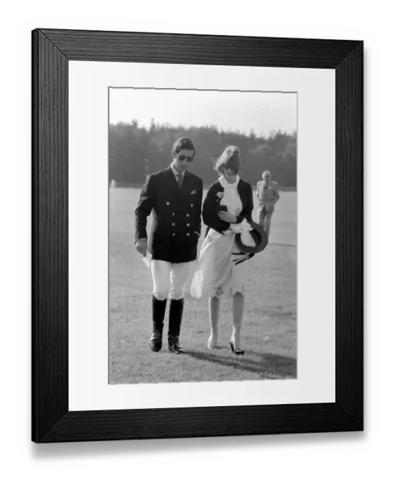 Framed Print : Prince Charles and girlfriend Lady Sarah Spencer. June 1977 R77-3411-003