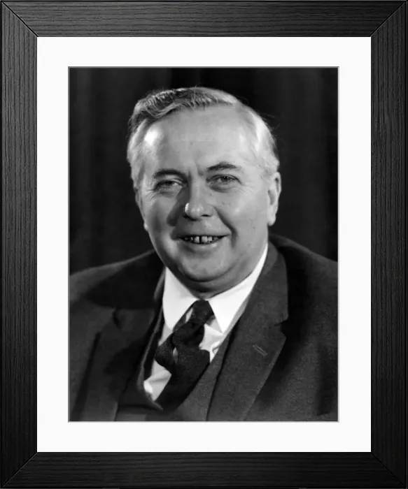 Framed Print : Portrait of Labour Party leader Harold Wilson, MP for Huyton
