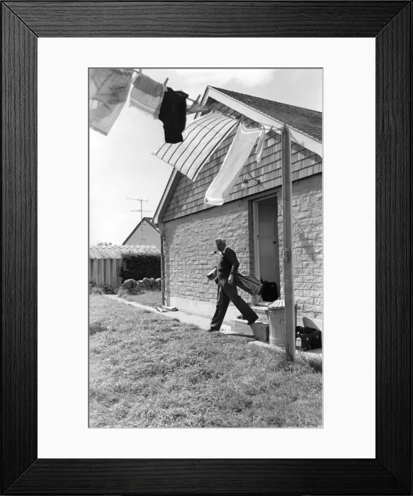 Framed Print : Leader of the Labour Party Harold Wilson sets out for a game of golf from his cottage