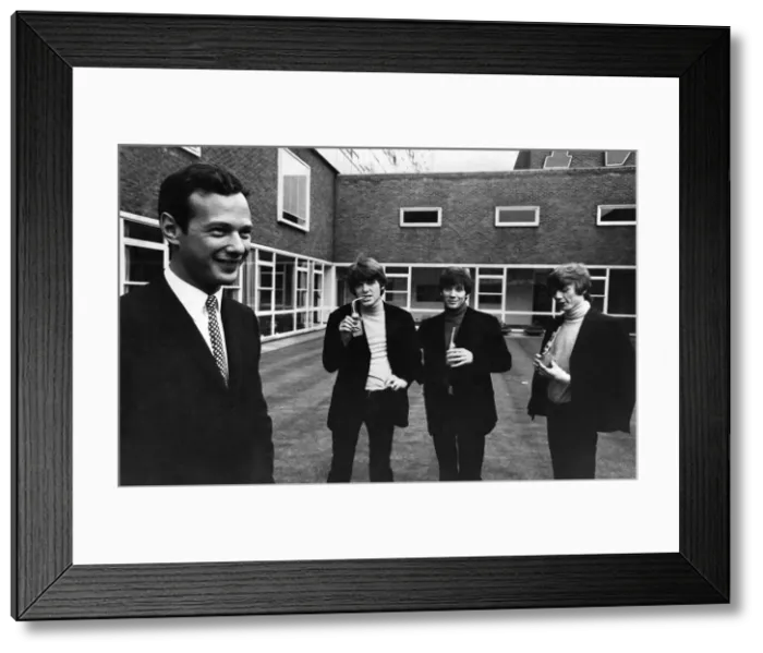 Framed Print : Beatles manager Brian Epstein with his new group, Paddy Chambers Framed Print : Beatles manager Brian Epstein with his new group, Paddy Chambers