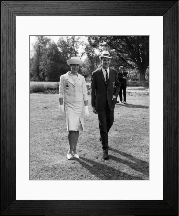 Framed Print : Models wearing male and female uniforms for the British athletes in the upcoming Olympic