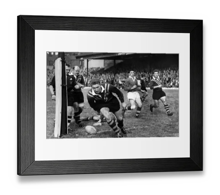 Framed Print : Australian Rugby League tour of England Salford v Australia Burke