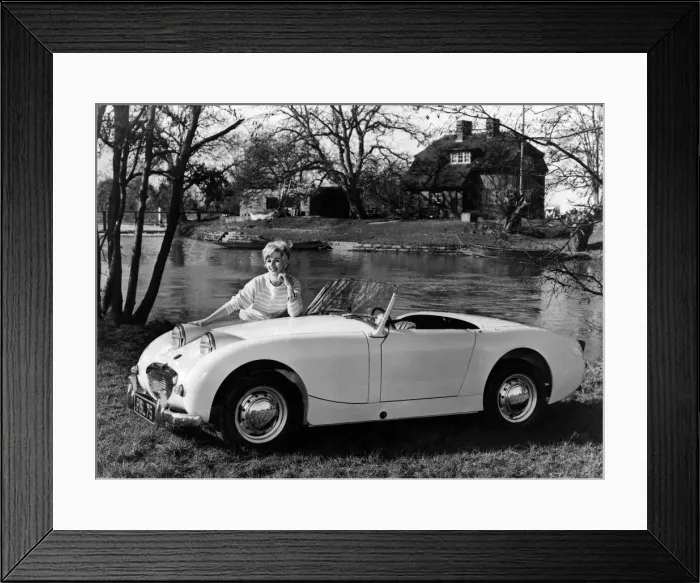 Framed Print : Motor show Supplement Pictures The Austin-Healey Sprite, introduced this year Framed Print : Motor show Supplement Pictures The Austin-Healey Sprite, introduced this year