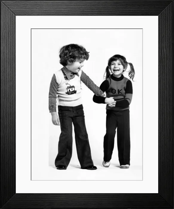 Framed Print : Mini-models Stephen and Tamara in some of the continental styles available from Zero Four