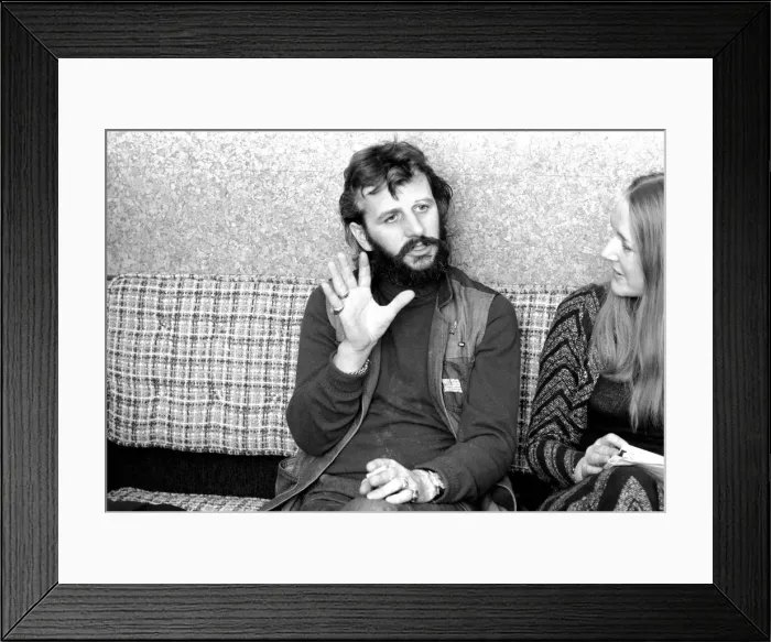Framed Print : Ex Beatle Ringo Starr. April 1975 75-1771-001 Framed Print : Ex Beatle Ringo Starr. April 1975 75-1771-001