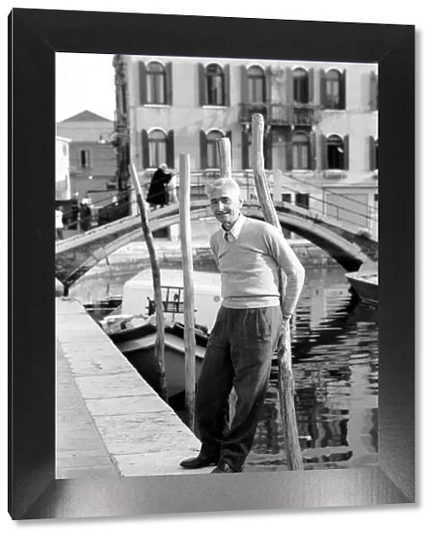 General scenes in Venice. Signor Ettori Anegelini, 67, a grandfather