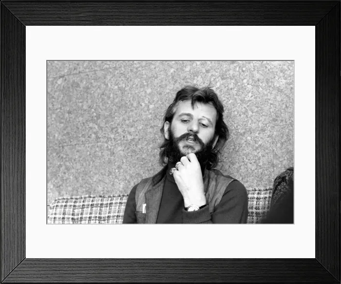 Framed Print : Ex Beatle Ringo Starr. April 1975 75-1771 Framed Print : Ex Beatle Ringo Starr. April 1975 75-1771