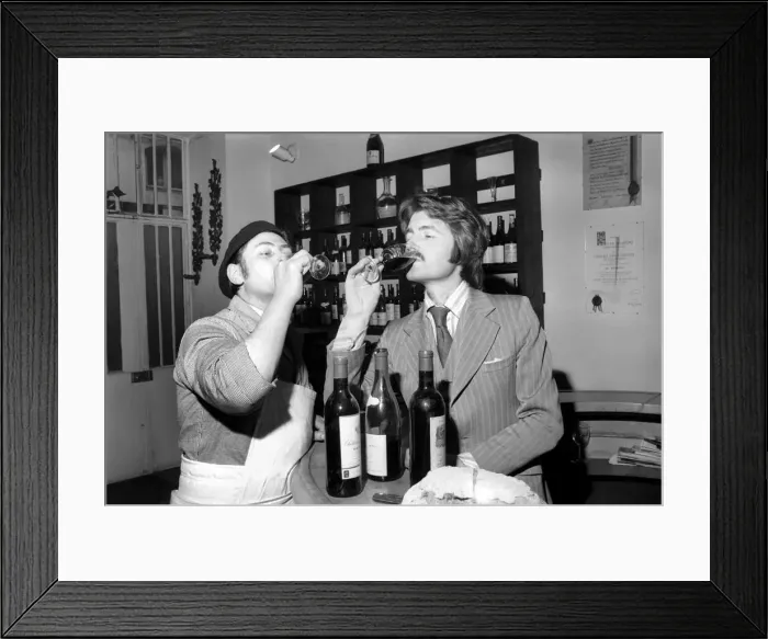 Framed Print : Wine / Drinking / Humour. MD. Steven Spurrier. Steven Spurrier, right Framed Print : Wine / Drinking / Humour. MD. Steven Spurrier. Steven Spurrier, right