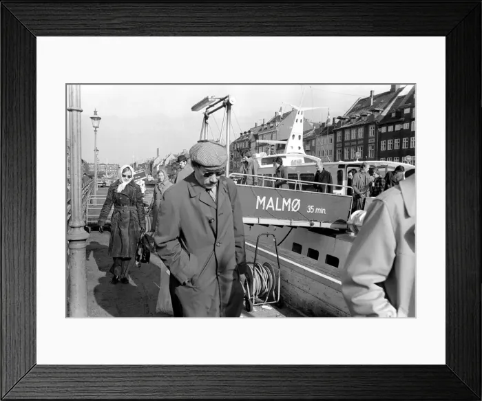 Framed Print : Passengers disembark from the Malmo (Sweden) hydrofoil at their final destination Framed Print : Passengers disembark from the Malmo (Sweden) hydrofoil at their final destination