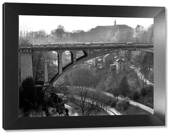 Adolphe Bridge Luxembourg. April 1975 75-2201-019