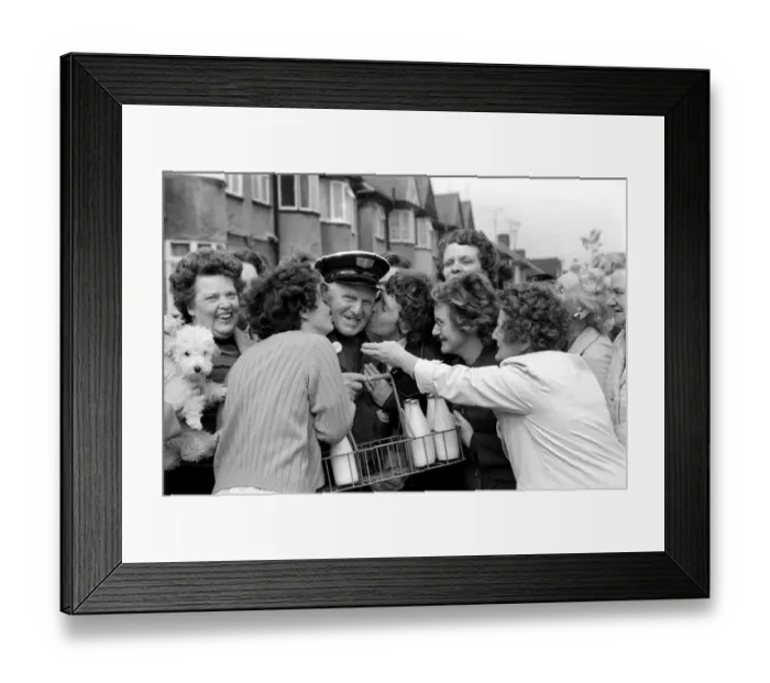 Framed Print : Fred the Milkman Retires: For twenty-one years Fred Horton has been delivering milk to Framed Print : Fred the Milkman Retires: For twenty-one years Fred Horton has been delivering milk to
