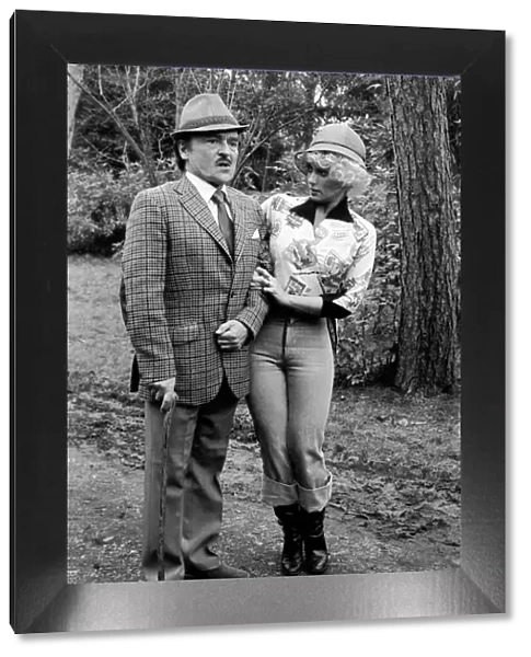 Filming Carry on Behind. Kenneth Connor and Liz Fraser. April 1975 75-1732