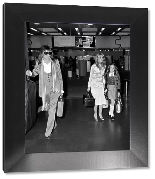 Rod Stewart and Britt Ekland. April 1975 75-1775-004