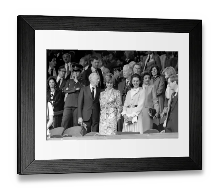 Framed Print : Lady Diana Spencer in the Royal Box on Centre Court at the Wimbledon Tennis Championships