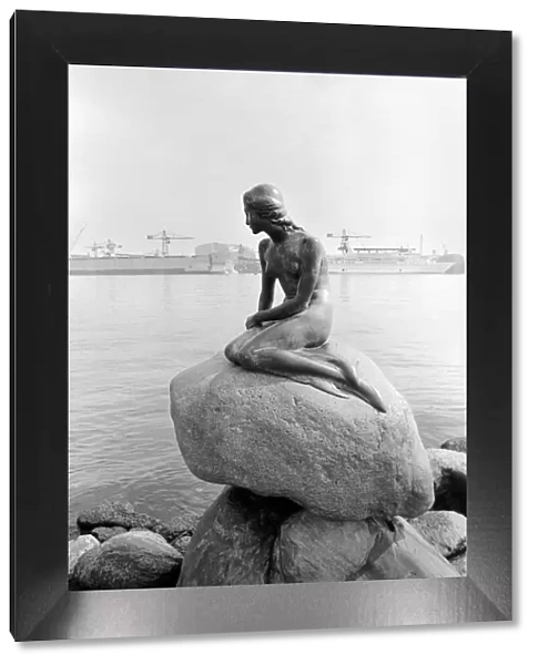 The statue of the Little Mermaid guards the entrance to the port of Copenhagen May