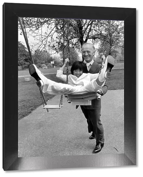 Actor David Niven and Japanese boy Ando. David Niven and his co-star