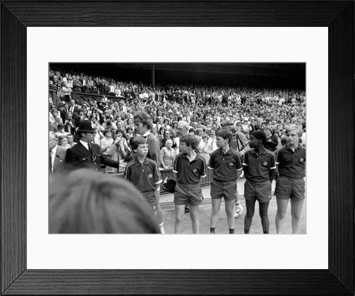 Framed Print : Wimbledon Tennis: Mens Finals 1981: John McEnroe v. Bjorn Borg
