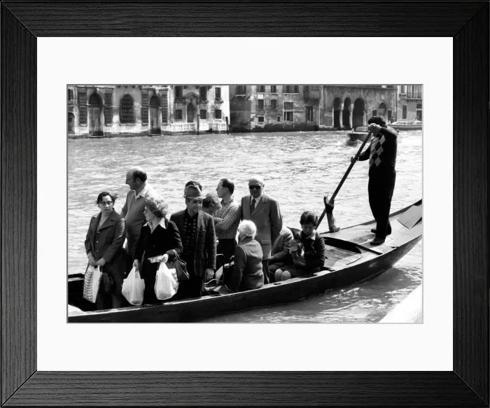 Framed Print : Venice, Italy Venetians seen here going shopping by gondilas. April 1975 75-2202-012 Framed Print : Venice, Italy Venetians seen here going shopping by gondilas. April 1975 75-2202-012