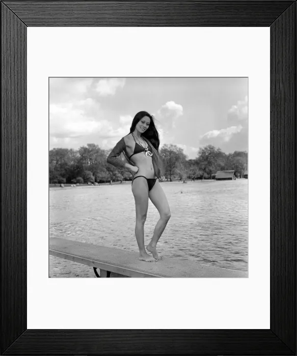 Framed Print : Jeanine Siniscal, 25 top model and actress from Vietnam is in London for the Royal Framed Print : Jeanine Siniscal, 25 top model and actress from Vietnam is in London for the Royal