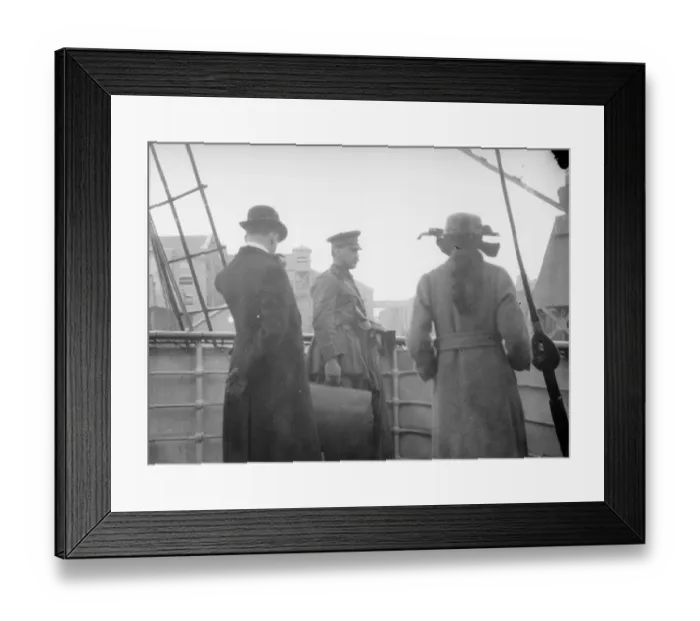 Framed Print : Lord Walmeny as a Kings messenger on his way to France. Circa September 1914