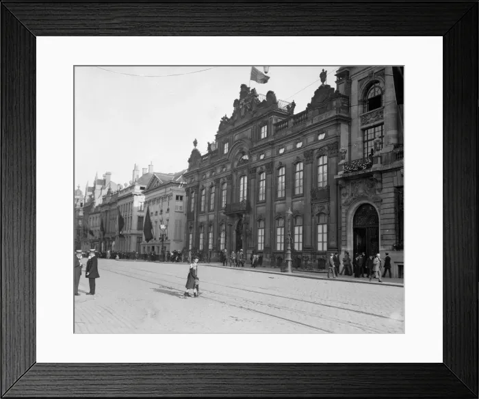 Framed Print : Brussels street scene in the days leading up to the occupation of the capital by Framed Print : Brussels street scene in the days leading up to the occupation of the capital by