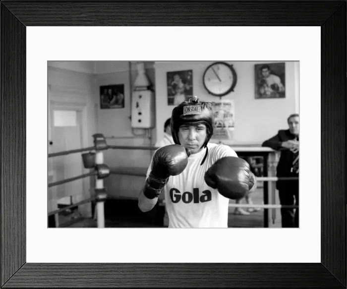 Framed Print : Boxer John H. Stracey having a work out in preparation for his European Welter weight Framed Print : Boxer John H. Stracey having a work out in preparation for his European Welter weight