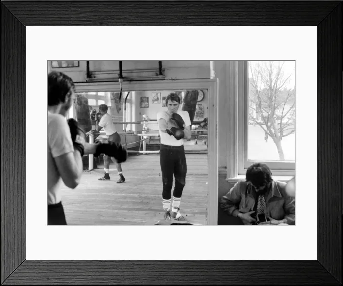Framed Print : Boxer John H. Stracey having a work out in preparation for his European Welter weight Framed Print : Boxer John H. Stracey having a work out in preparation for his European Welter weight