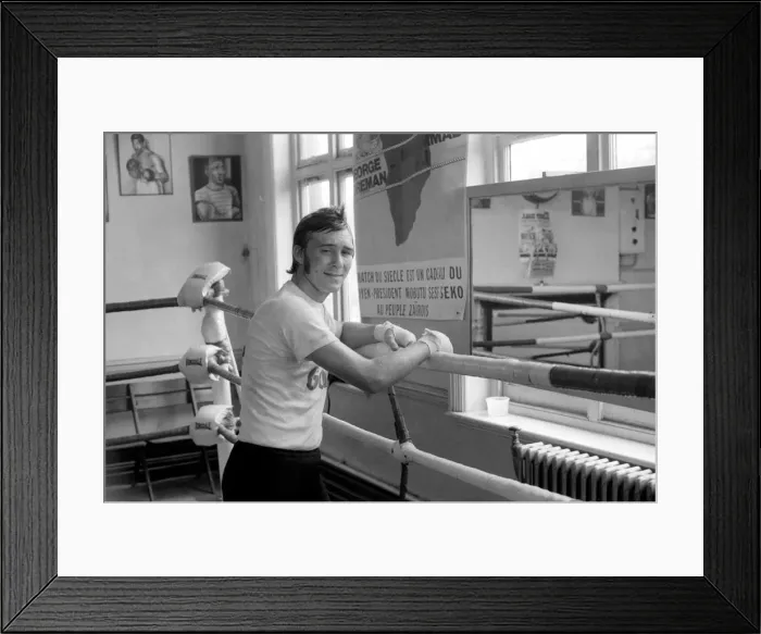 Framed Print : Boxer John H. Stracey having a work out in preparation for his European Welter weight Framed Print : Boxer John H. Stracey having a work out in preparation for his European Welter weight
