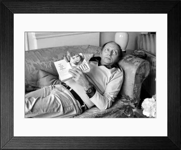 Framed Print : Harold Robbins at the Savoy Hotel London today. His book The Lonely Lady
