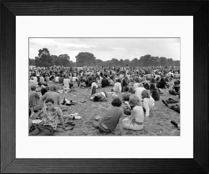 Framed Print : Hyde Park Pop Festival. July 1970 70-6861-001 Framed Print : Hyde Park Pop Festival. July 1970 70-6861-001