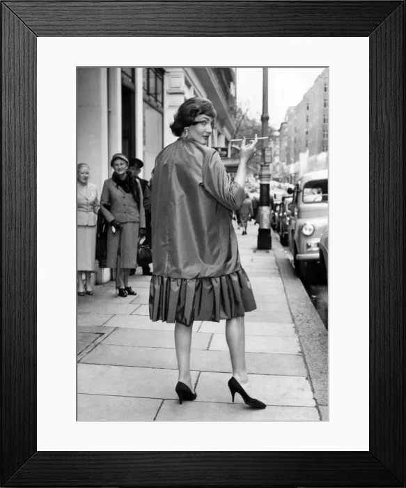 Framed Print : Guess What: Its a raincoat - no kidding! Styled on the Charleston dresses of