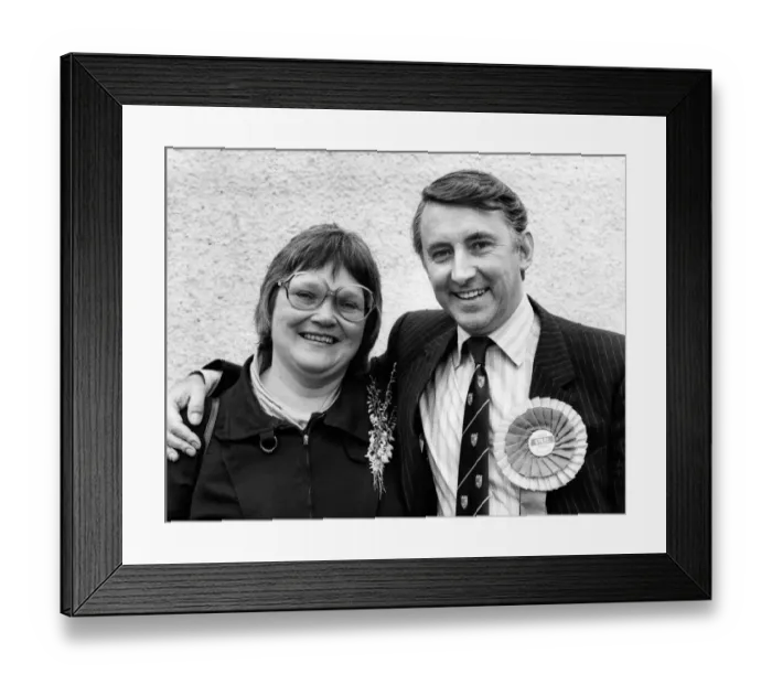 Framed Print : Leader of the Liberal Party David Steel seen here with his wife. P008101
